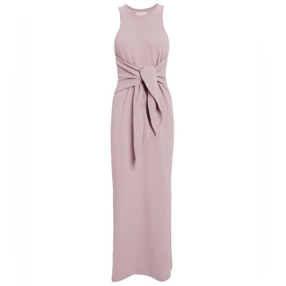 Nanushka Lilac Terry Knit Tie Sleeveless Maxi Dress 45356 - Picture 1 of 8